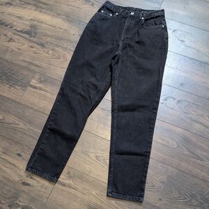 LA Blues Black High Waisted‎ Vintage 90s Mom Jeans Size 10